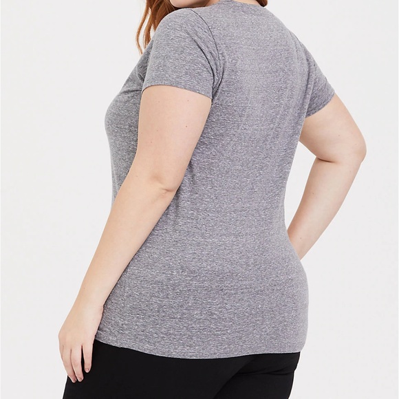 Torrid 0X LG Shirt Tee Top Grey Adulting is Hard - Picture 2 of 4